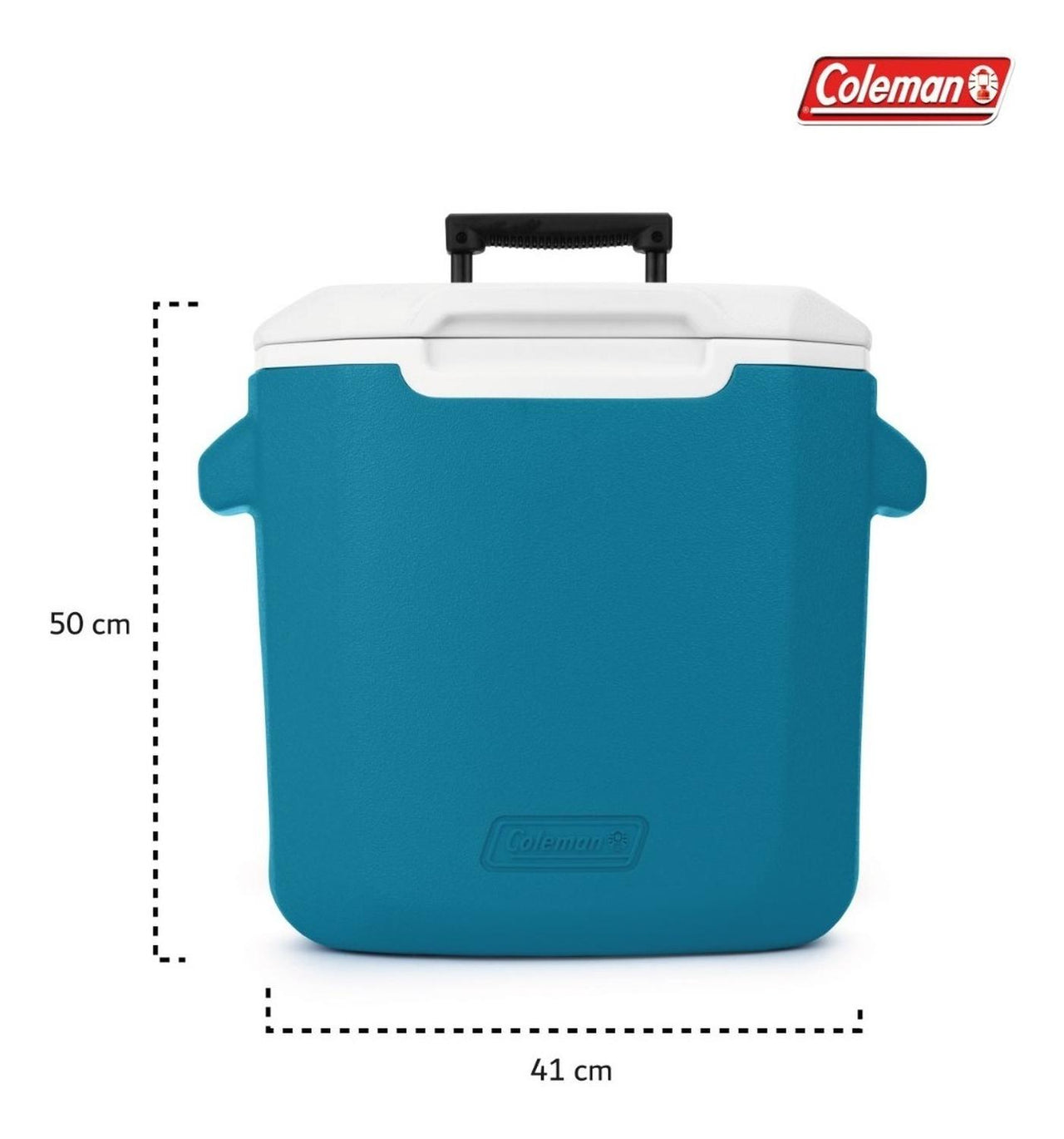 Hielera Coleman Con Ruedas Asa Retráctil 28qt Para 36 Latas