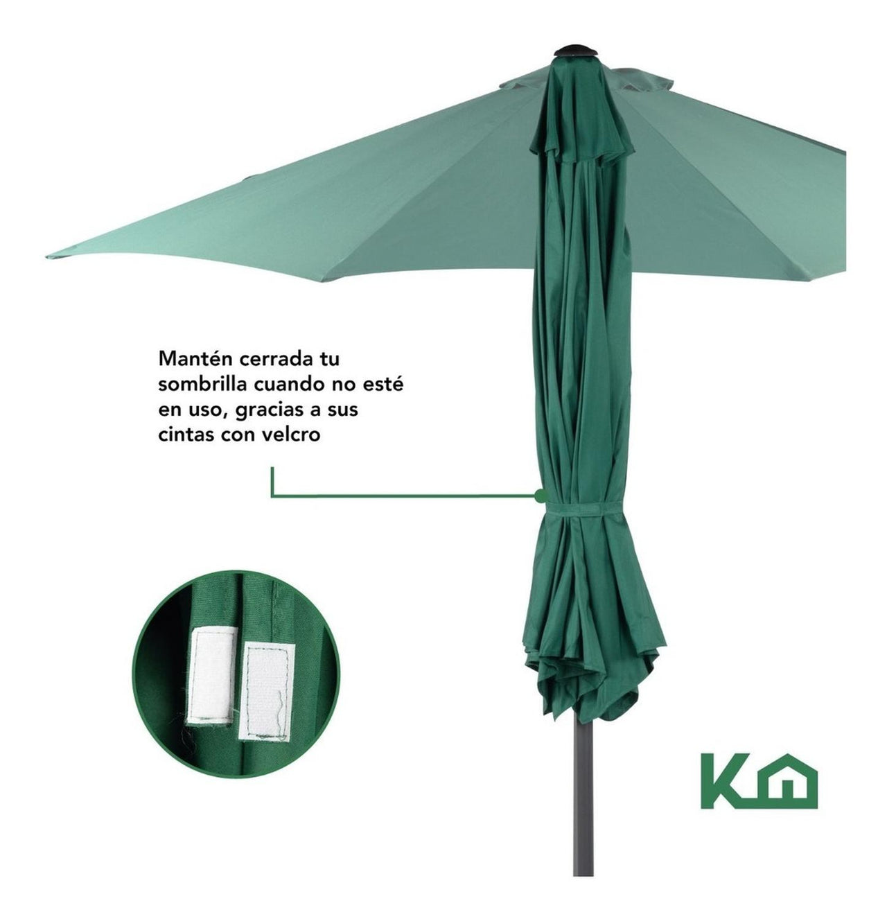 Sombrilla Para Jardín 2.70mts Angulo De Inclinacion Patio