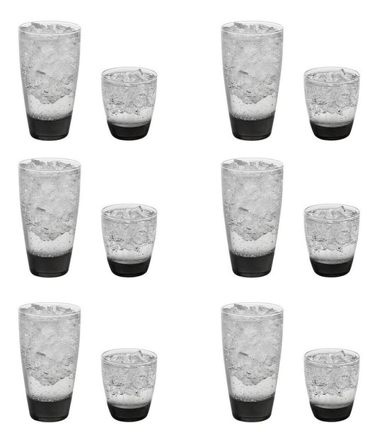 12 Vasos Classic Smoke Vidrio Whisky Cocteleria Bar Libbey1718592-LIB