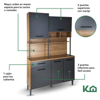 Thumbnail for Alacena Organizador Rack Multiusos Gabinete Despensero 210cm