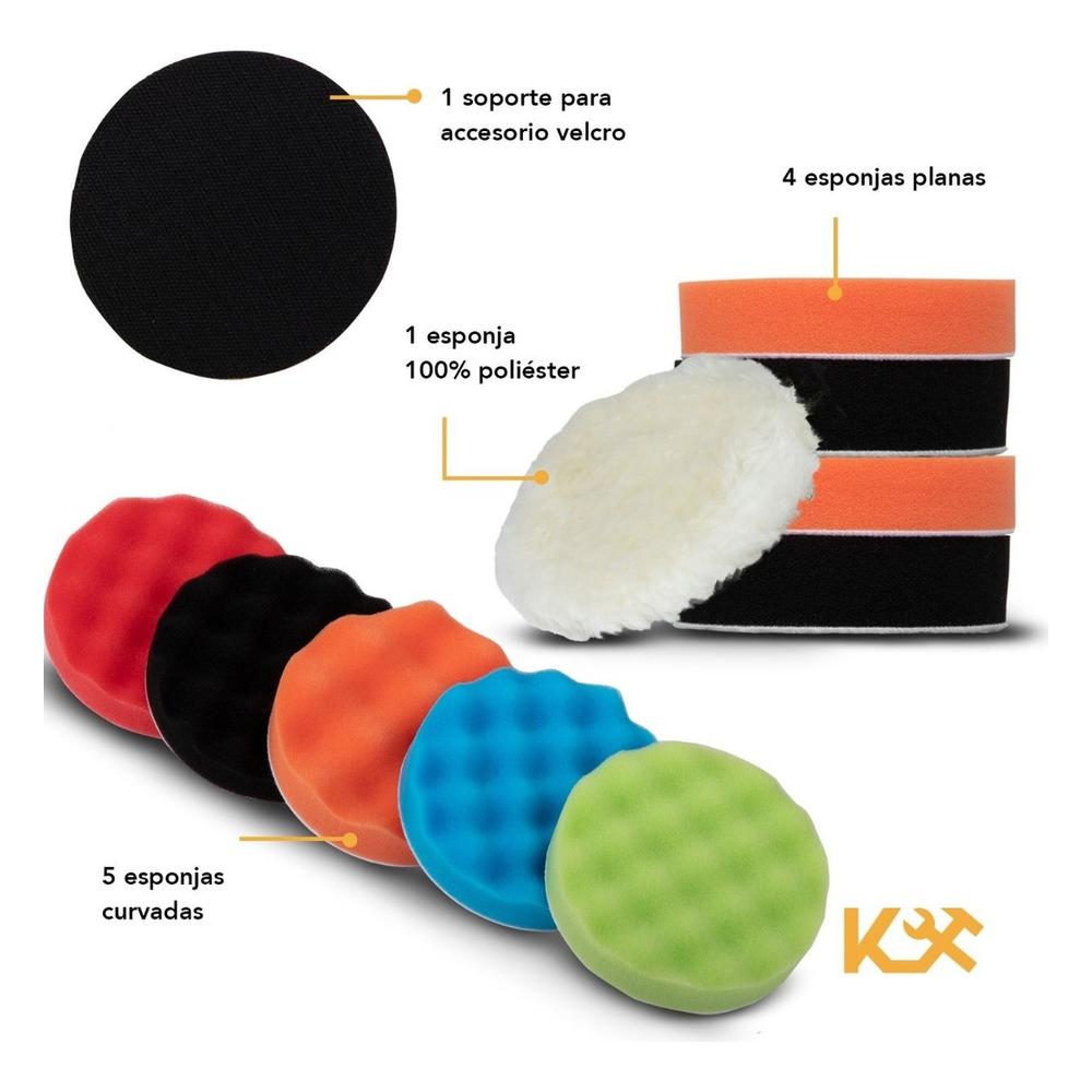 Accesorio Pulir para Taladro Juego con 12 Pcs 115 mm Kingsman