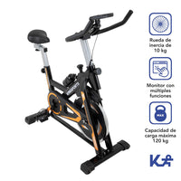 Thumbnail for Bicicleta Fija 10 kg Estática Para Spinning Cardio Fitness