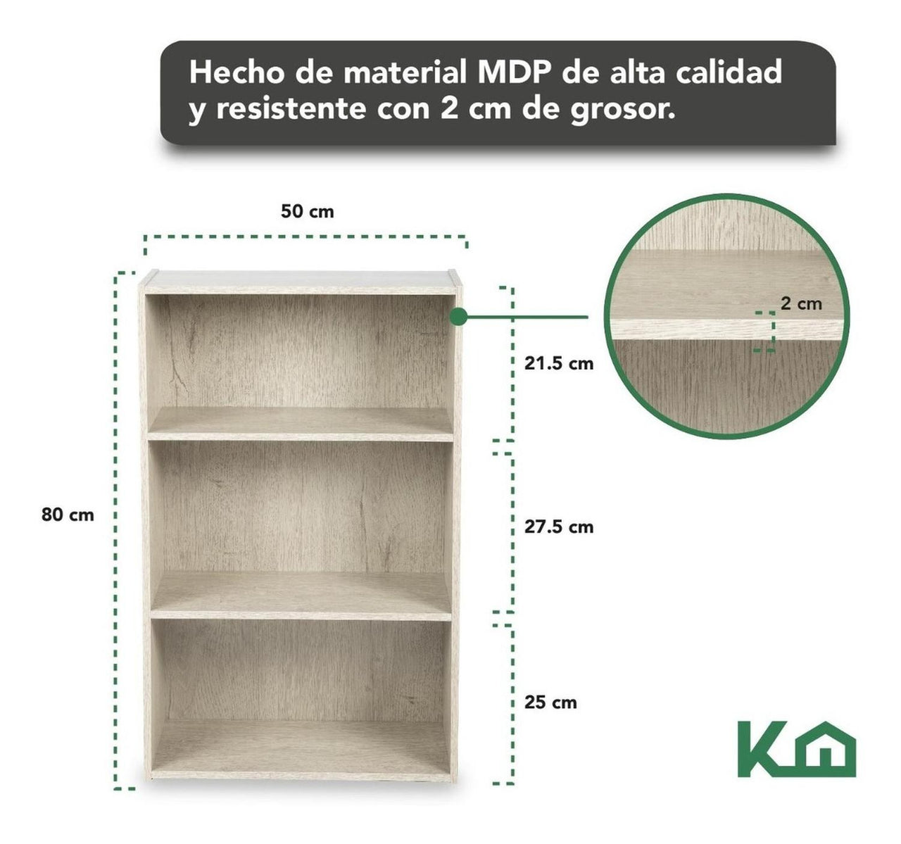 Combo Escritorio + Estante 3 Niveles + Estante Casa Oficina