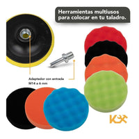 Thumbnail for Accesorio Pulir para Taladro Juego con 12 Pcs 115 mm Kingsman