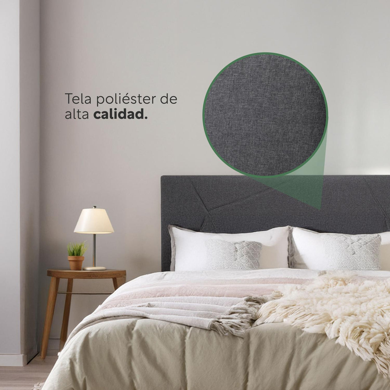 Base De Cama Abatible Individual Box + Cabecera Con Tapiz