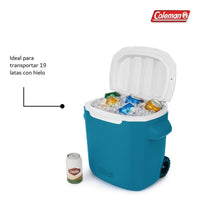 Thumbnail for Hielera Coleman Con Ruedas Asa Retráctil 28qt Para 36 Latas