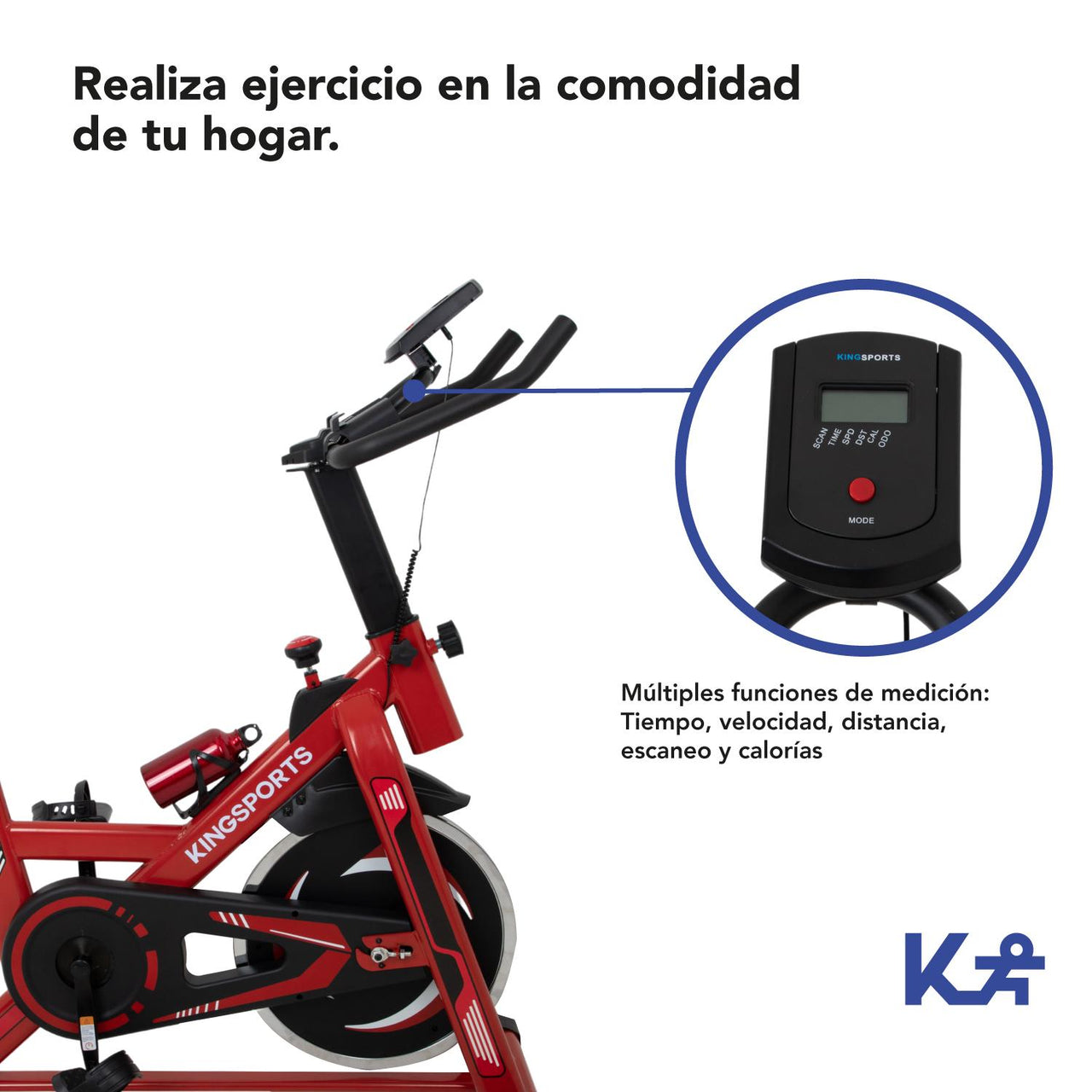 Bicicleta Fija 10 kg Estática Para Spinning Cardio Fitness