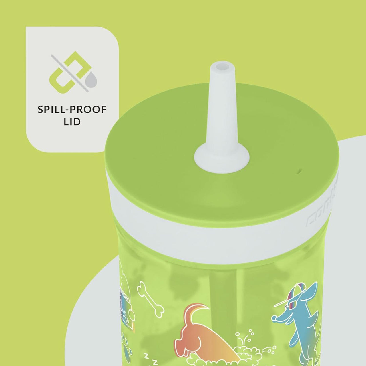 Termo Botella 14oz Para Niños Popote PVC Leigthon Contigo