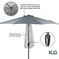 Thumbnail for Sombrilla Para Jardín 2.70mts Angulo De Inclinacion Patio
