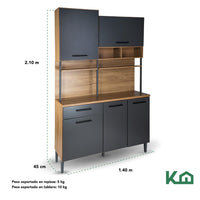 Thumbnail for Alacena Organizador Rack Multiusos Gabinete Despensero 210cm