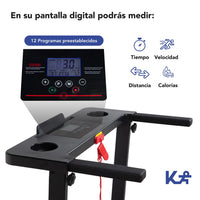 Thumbnail for Caminadora Electrica Plegable Color Negro Kingsports