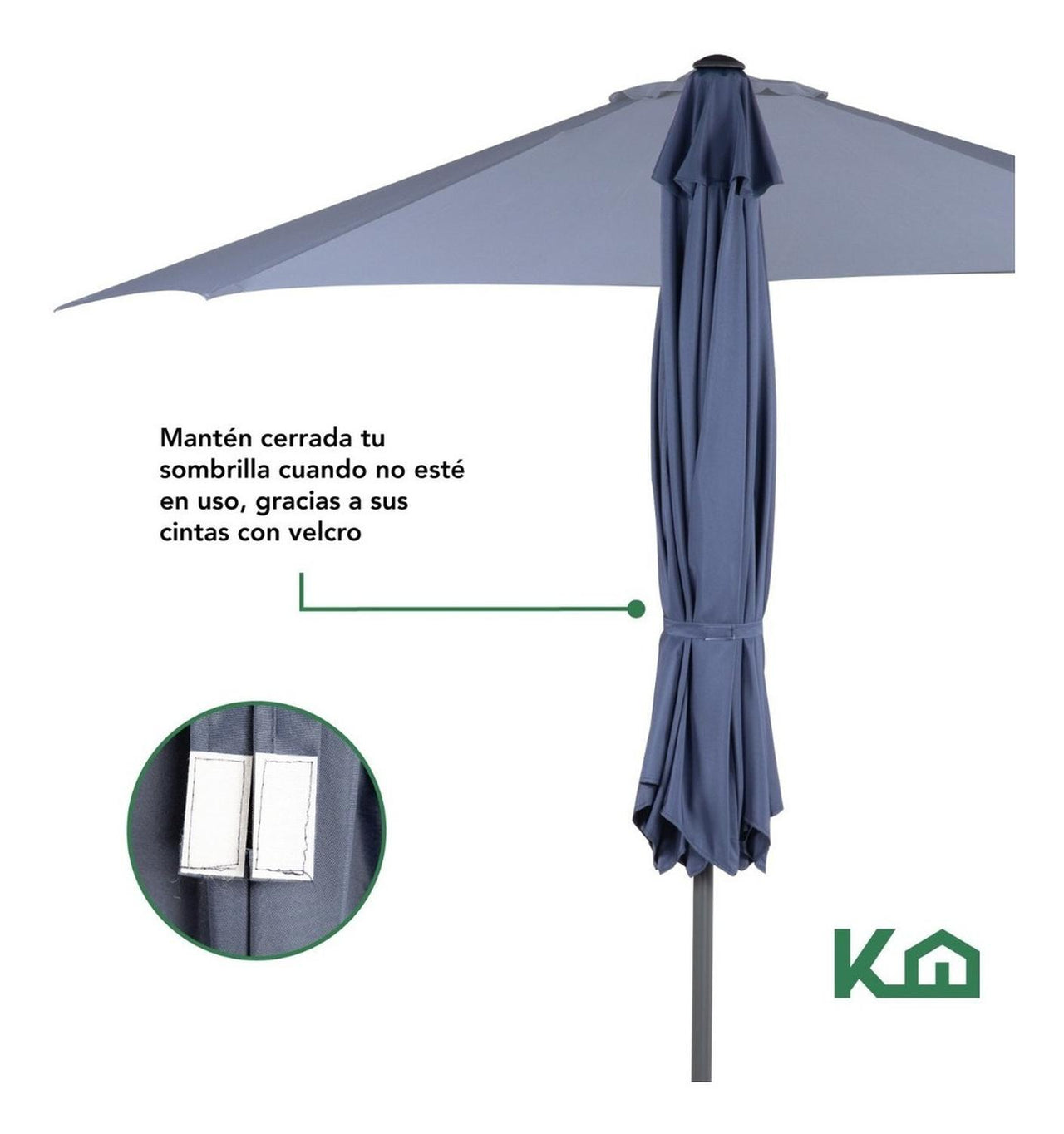 Sombrilla Para Jardín 2.70mts Angulo De Inclinacion Patio