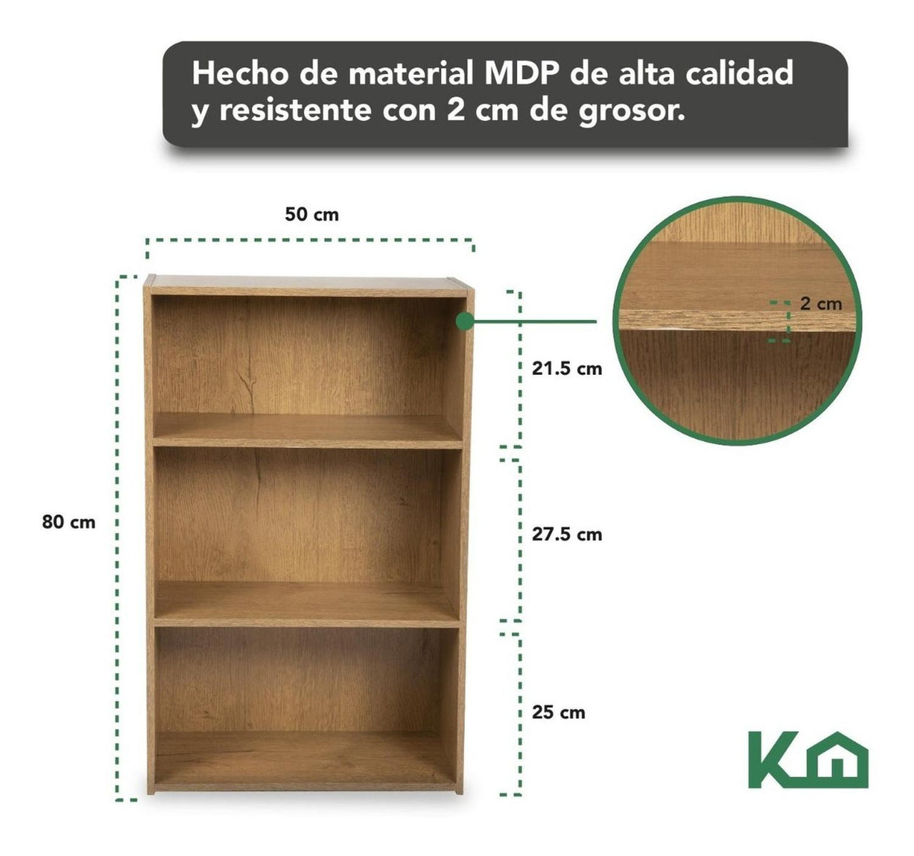 Combo Escritorio + Estante 3 Niveles + Estante Casa Oficina