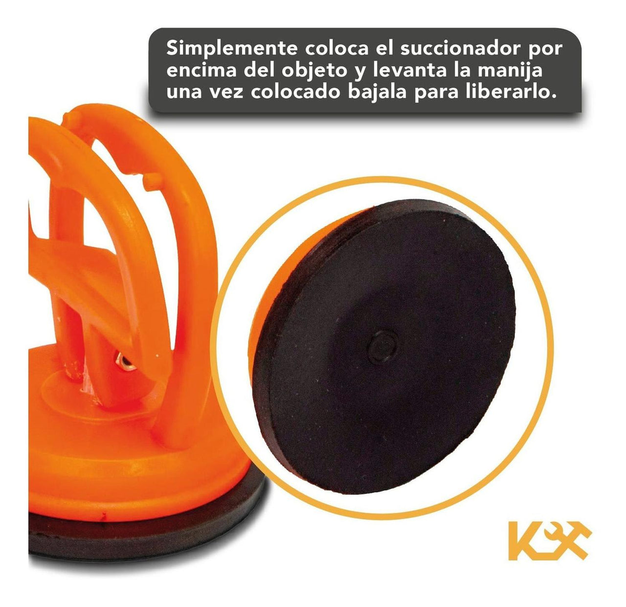 Succionador Copa 50 mm Capacidad 5 Kg Juego 4 Pzs. 302075 Kingsman