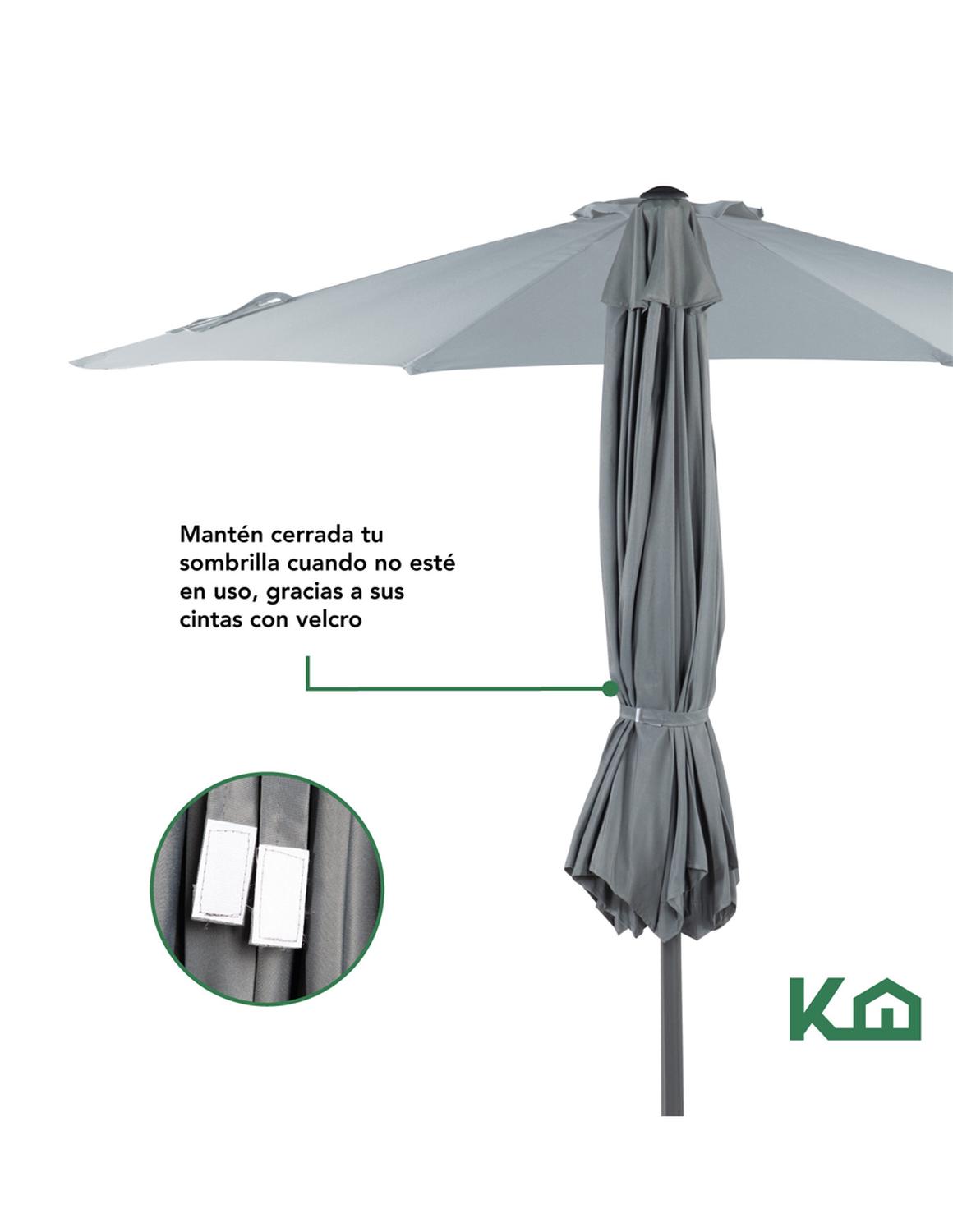 Sombrilla Para Jardín 2.70mts Angulo De Inclinacion Patio