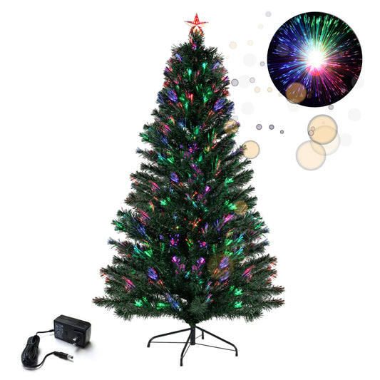 Árbol Navidad Led Integrado Fibra Óptica 1.80 M Pino Frondoso