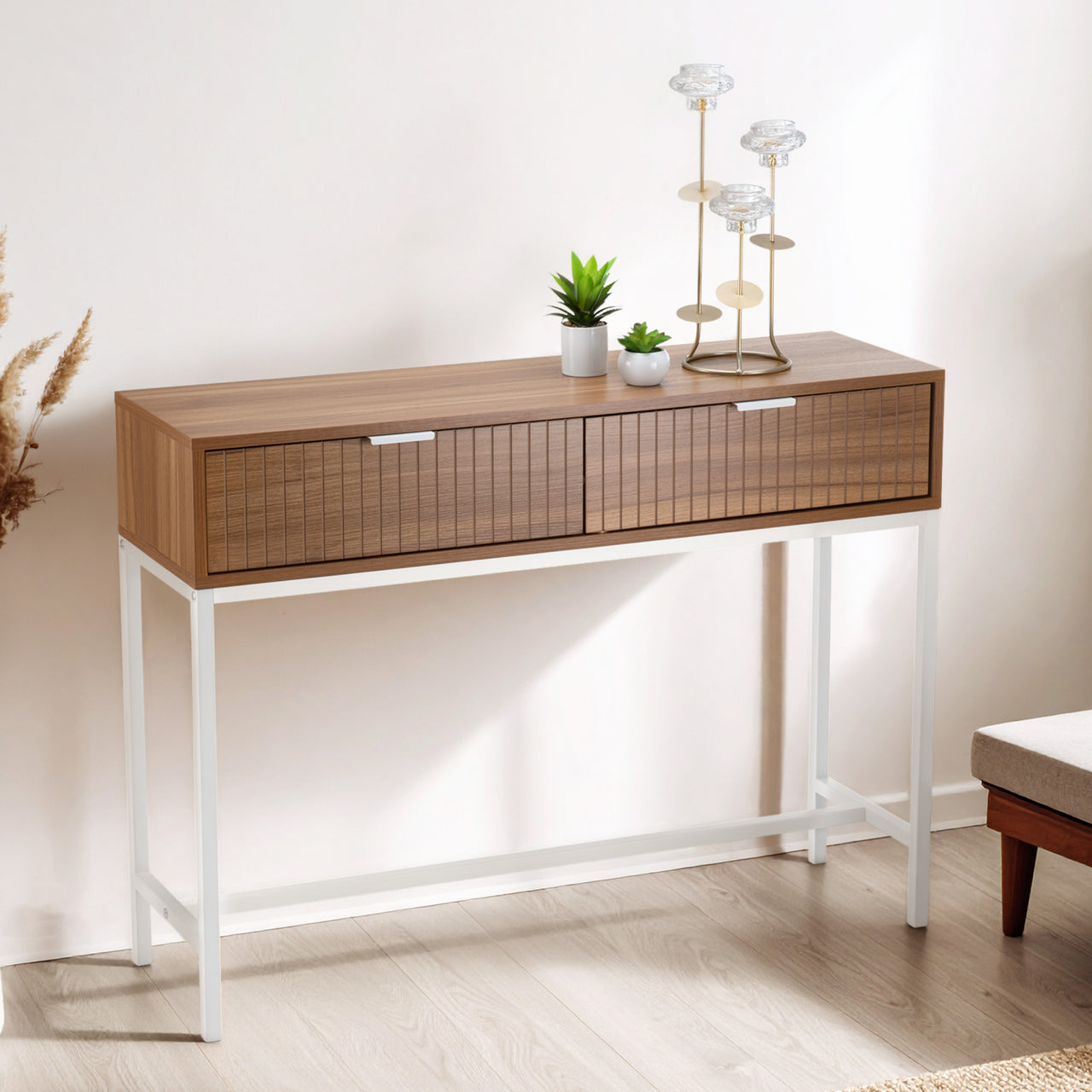 Mesa Consola Recibidor Clara Para Sala Recámara Minimalista