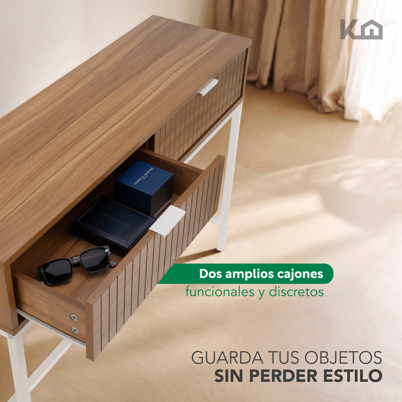 Mesa Consola Recibidor Clara Para Sala Recámara Minimalista