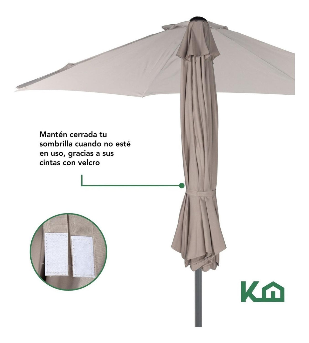 Sombrilla Para Jardín 2.70mts Angulo De Inclinacion Patio