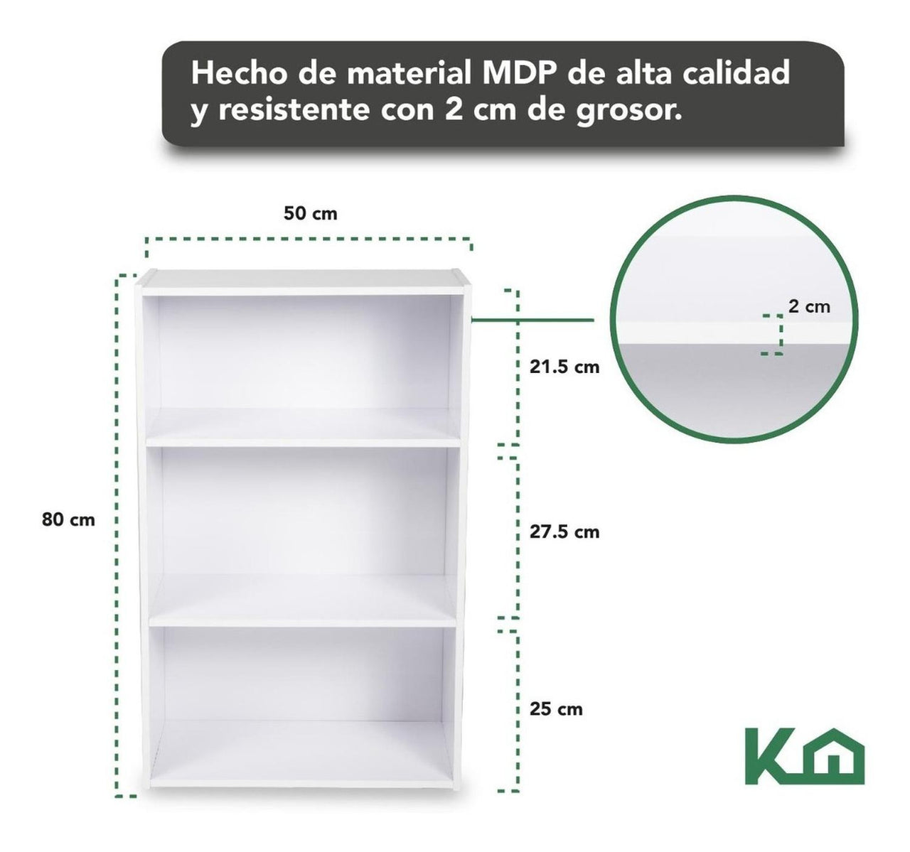 Combo Escritorio + Estante 3 Niveles + Estante Casa Oficina