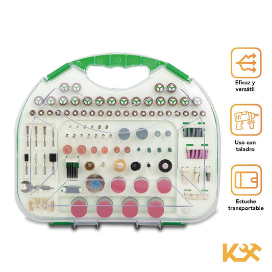 Accesorio para Taladro Mototool Juego con 250 Pcs 402083 Kingsman300453