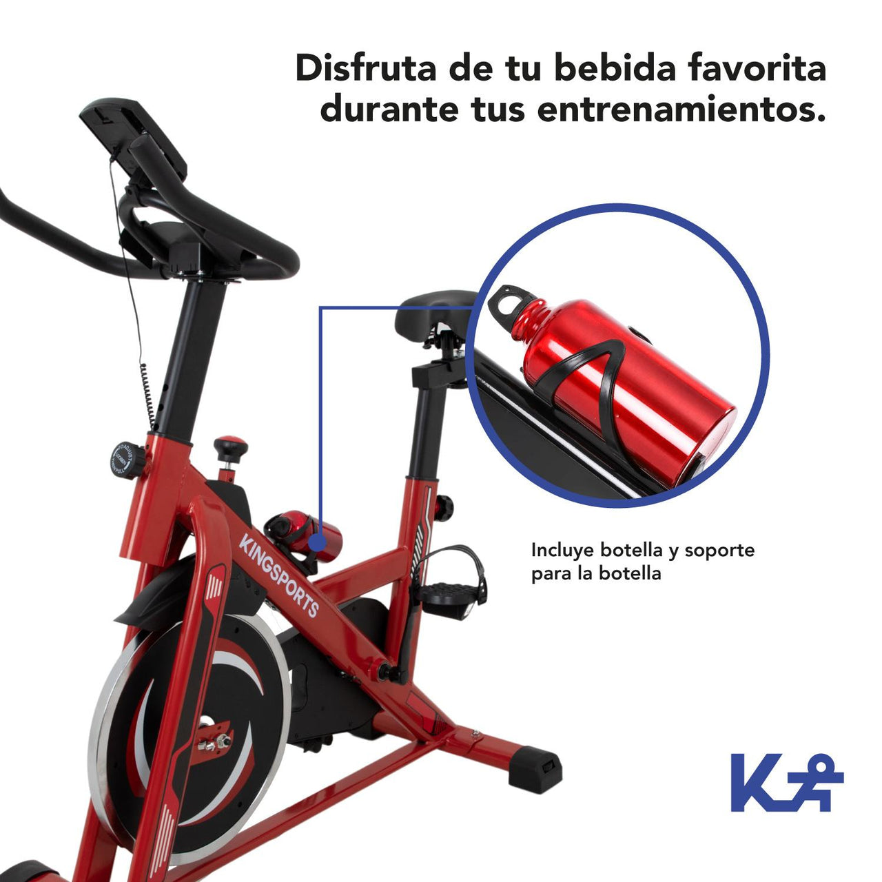 Bicicleta Fija 10 kg Estática Para Spinning Cardio Fitness