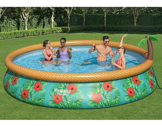 Alberca Inflable Redonda Paradise Palms 457 x 84 cm con Bomba y Cartucho Bestway57415-BEST