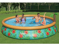 Thumbnail for Alberca Inflable Redonda Paradise Palms 457 x 84 cm con Bomba y Cartucho Bestway