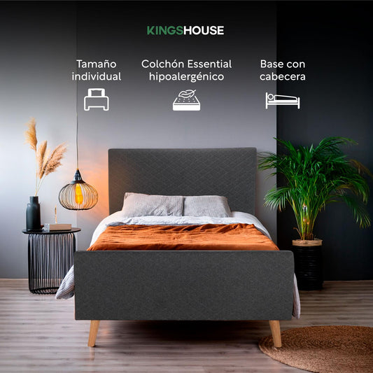 Base Cama Con Cabecera + Colchón Memory En Caja IndividualBEDFLEX - DREAMONE