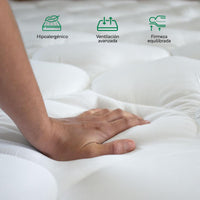 Thumbnail for Base Cama Con Cabecera + Colchón Memory En Caja Individual