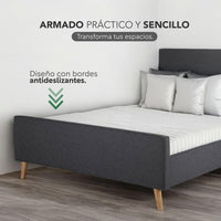 Thumbnail for Base Cama Con Cabecera + Colchón Memory En Caja Matrimonial
