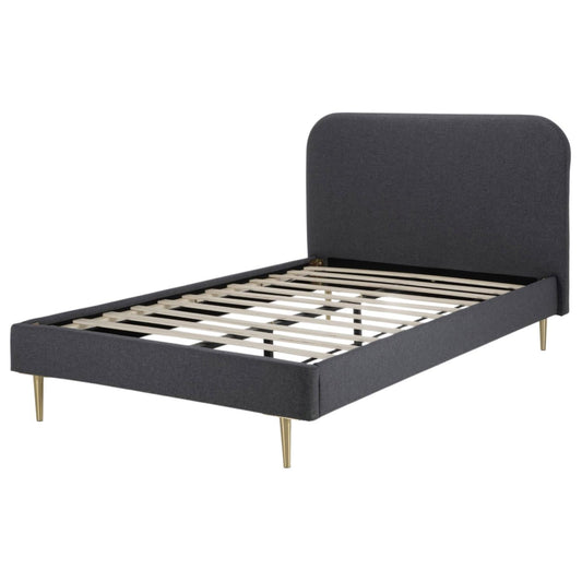Base Cama Individual Con Cabecera Tapizada Box Metal MaderaBED - MODAL - IND