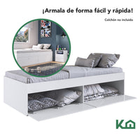 Thumbnail for Base Cama Individual Con Cajones KingsHouse Recamara