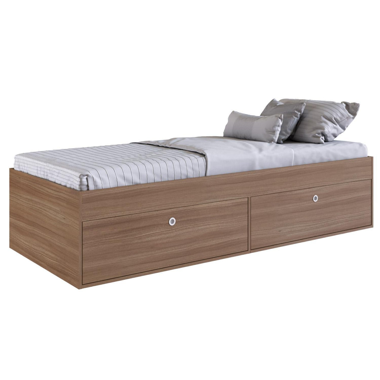 Base Cama Individual Con Cajones KingsHouse Recamara
