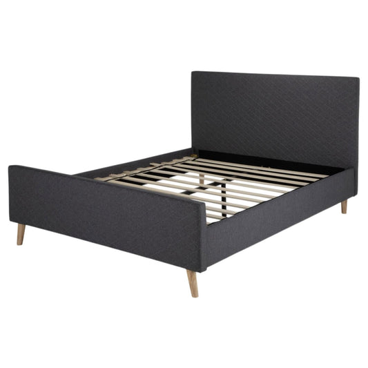 Base Cama Matrimonial + Cabecera Tapizada Box Para ColchónBED - FLEX - MAT