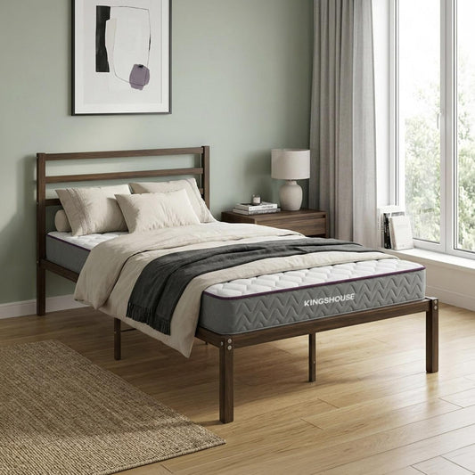Base Cama Metal y Colchón Individual 100x190 cm Memory FoamDREAMLEA2-I