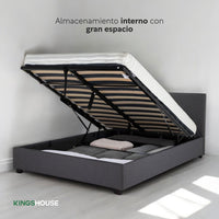 Thumbnail for Base De Cama Abatible Matrimonial Box + Cabecera Con Tapiz