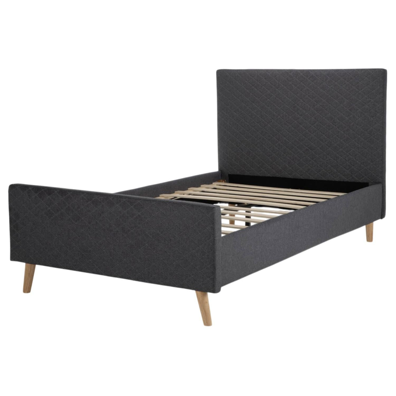 Base De Cama Individual + Cabecera Tapizada Box Para Colchón