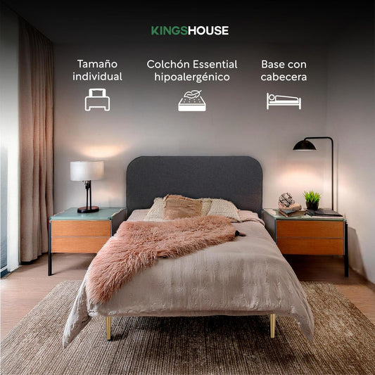 Base De Cama Individual + Colchón Memory Essential En CajaBEDMODAL - DREAMONE