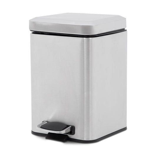 Bote de Basura Con Pedal Acero Inoxidable Cocina 6LTBINMET6