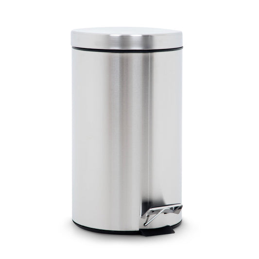 Bote de Basura Metalico Acero Inox Con Pedal Cocina 12LTBINMET12