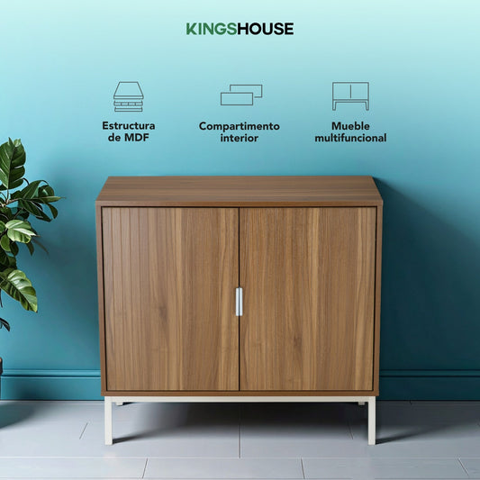 Buró Clara Mesita De Noche Cómoda Para Dormitorio 2 PuertasBUR - CLARA2 - MAD