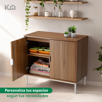 Thumbnail for Buró Clara Mesita De Noche Cómoda Para Dormitorio 2 Puertas
