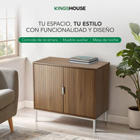 Thumbnail for Buró Clara Mesita De Noche Cómoda Para Dormitorio 2 Puertas