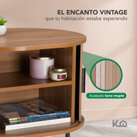 Thumbnail for Buró Mesa De Noche Maple Vintage Minimalista Recámara MDF