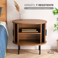 Thumbnail for Buró Mesa De Noche Maple Vintage Minimalista Recámara MDF