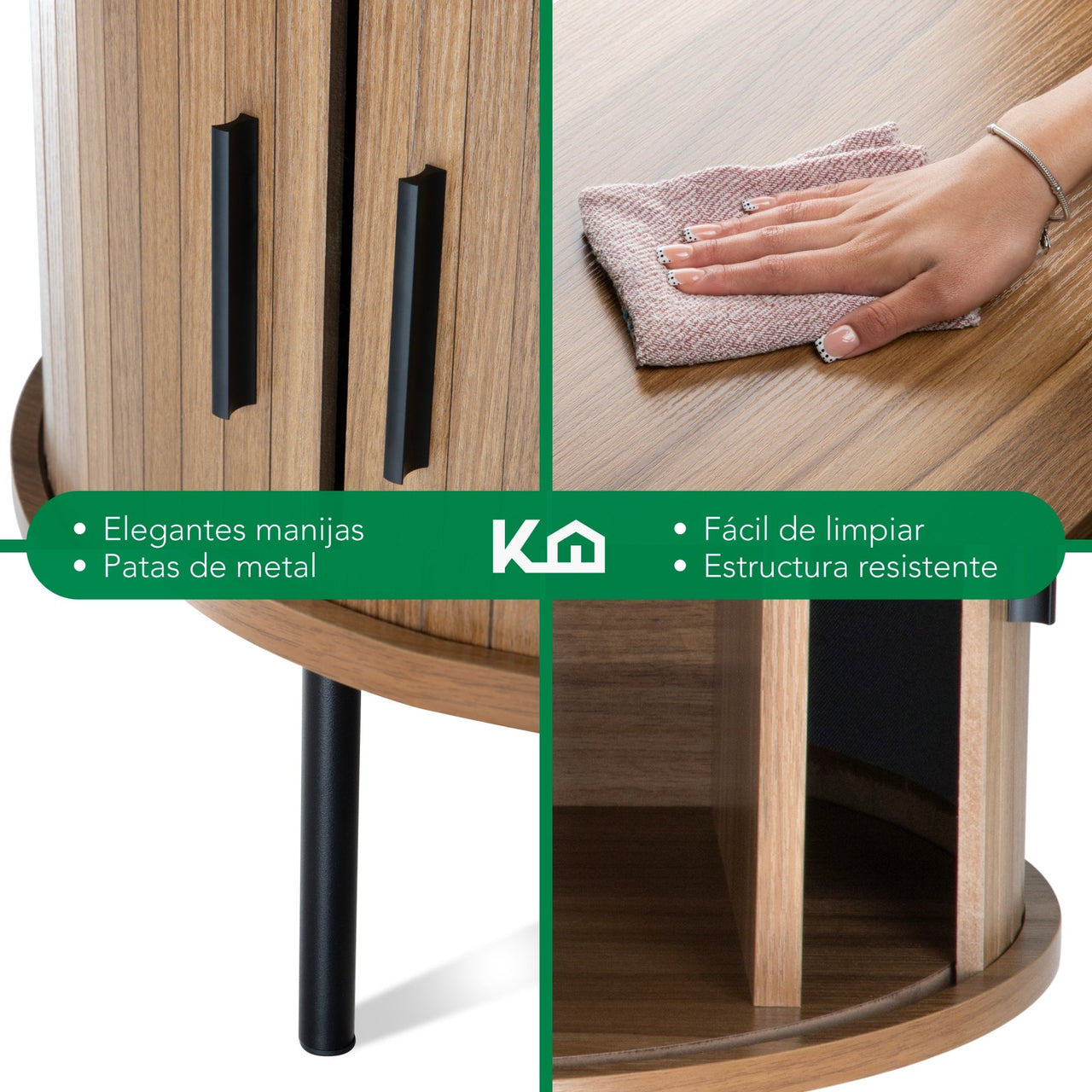 Buró Mesa De Noche Maple Vintage Minimalista Recámara MDF