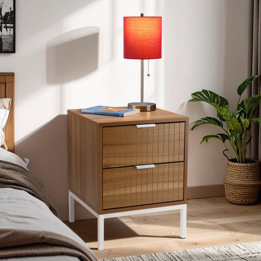 Buró Mesita De Noche Clara Cajonera Para Recámara 2 CajonesBUR - CLARA1 - MAD