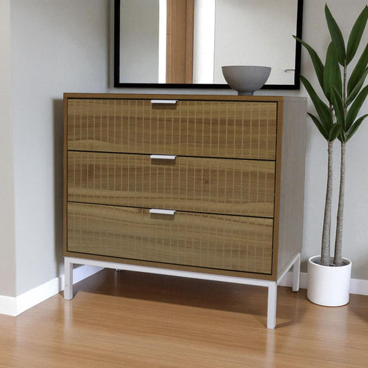 Buró Mesita De Noche Clara Cajonera Para Recámara 3 CajonesBUR - CLARA3 - MAD