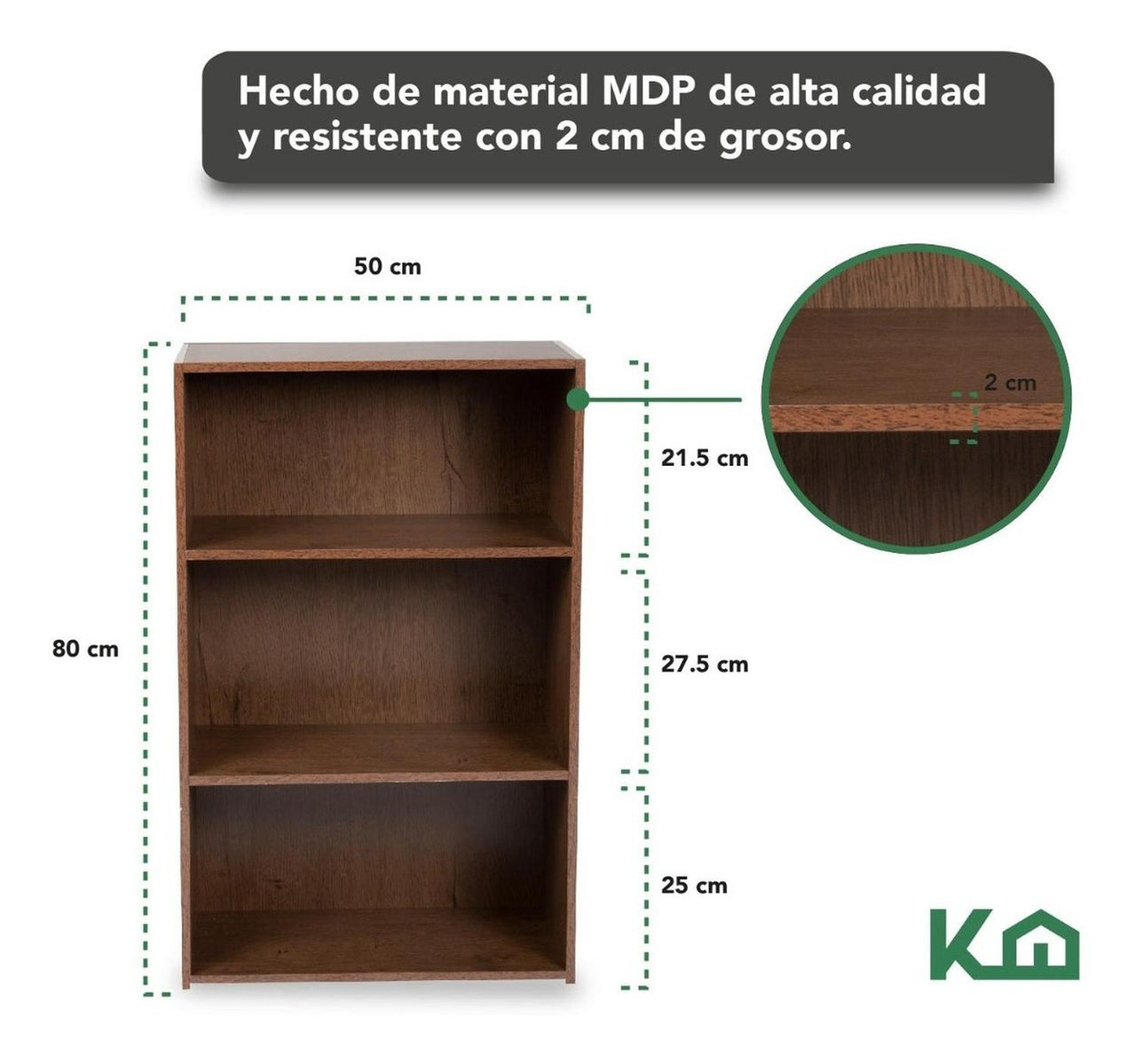 Combo Escritorio + Estante 3 Niveles + Estante Casa Oficina